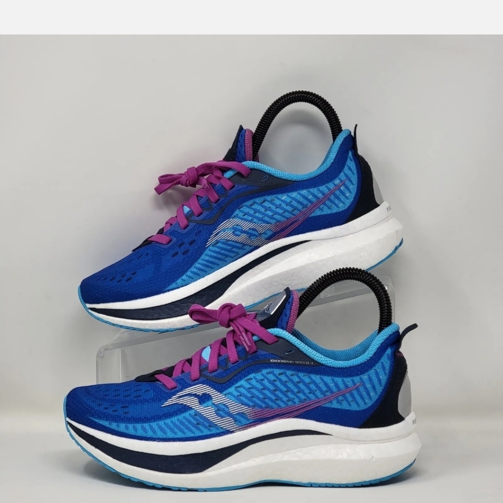 Saucony Endorphin Speed 2 Womens Sz 6 Royal/Blaze S10688-30 Athletic Shoes New - Picture 8 of 15